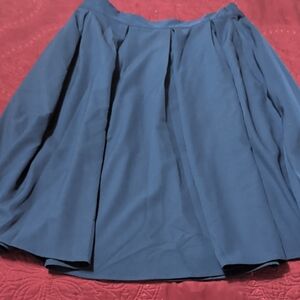 Classic Navy Circle Skirt - Flared Pleat Skirt